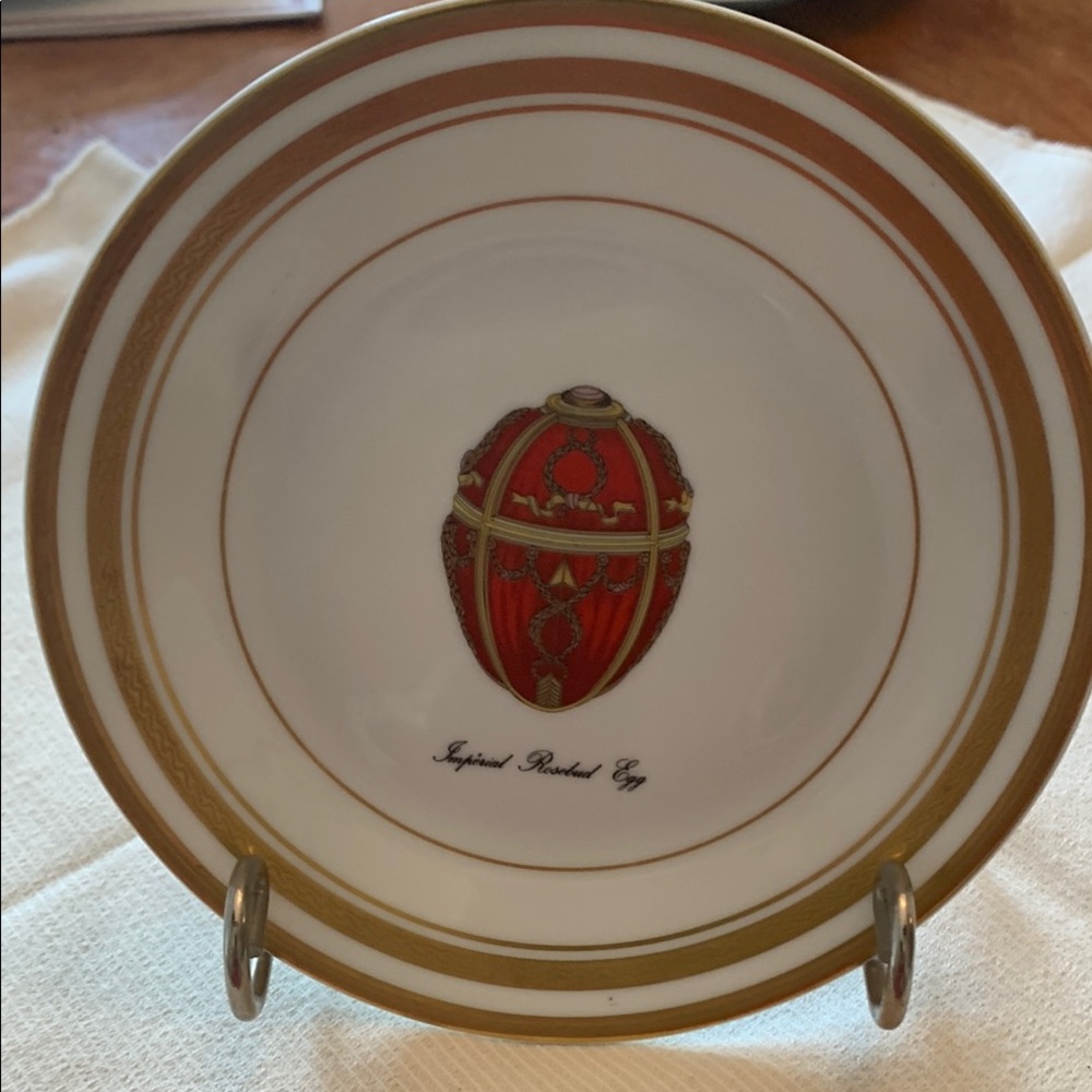 Faberge “Imperial Rosebud Egg” Canapé Plate. Vintage
